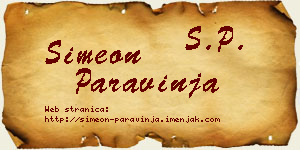 Simeon Paravinja vizit kartica